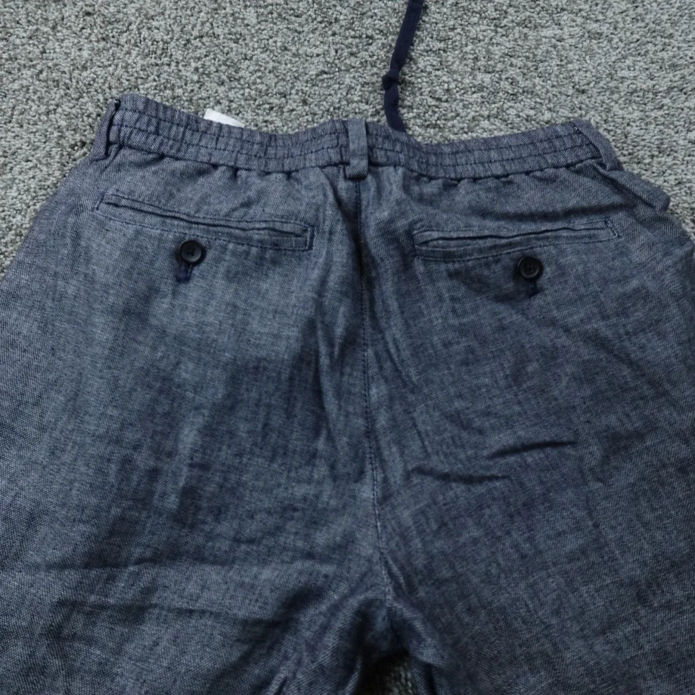 Banana Republic Pants Mens 29X30 Blue Linen Mason Athletic Tapered Chambray Flex